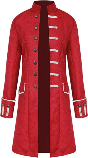 Ymosrh Mens Coats and Jackets Stylish Warm Vintage Tailcoat Jacket Overcoat Outwear Buttons Coat Coats Jackets