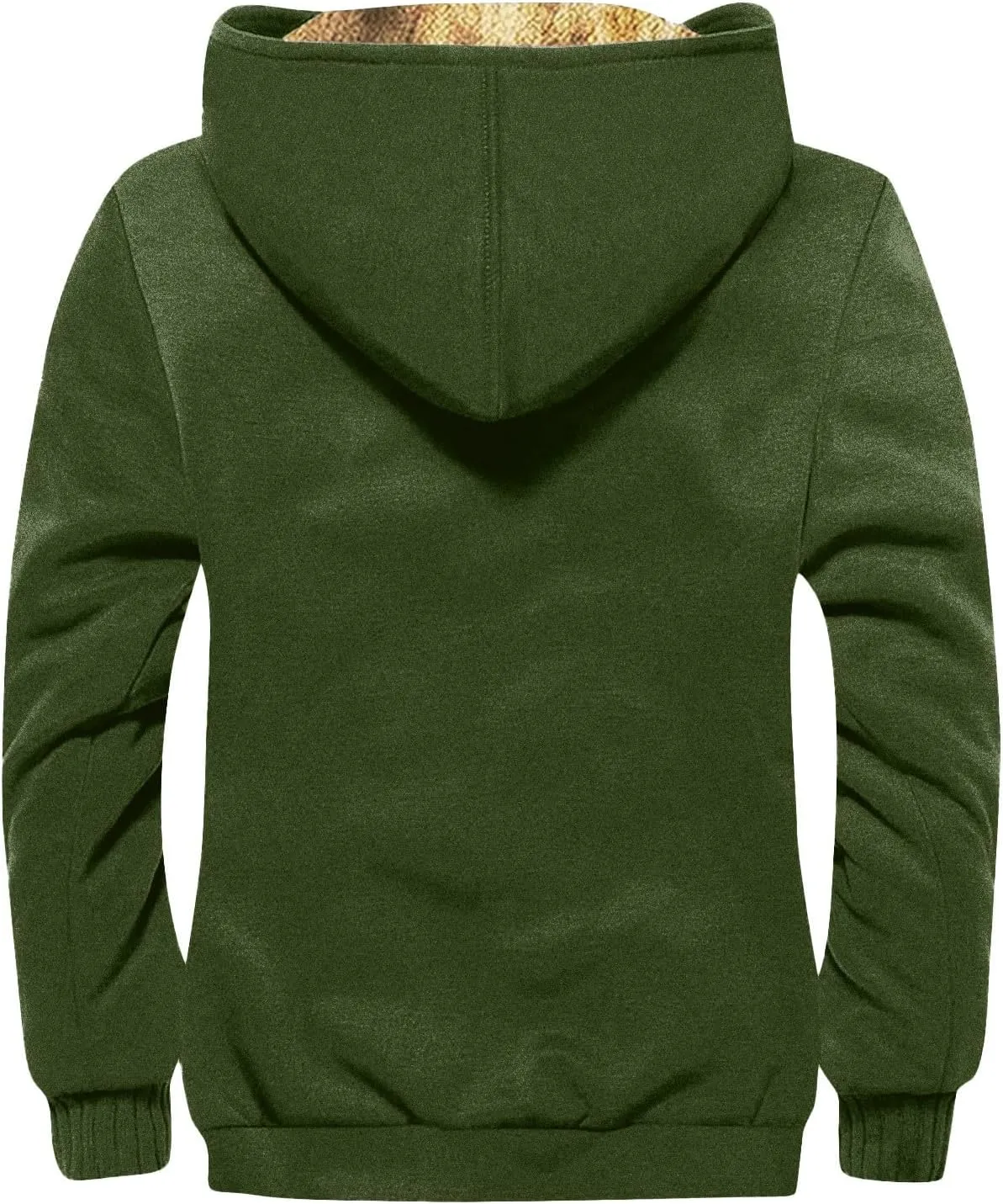Ymosrh Men's Fashion Hoodies & Sweatshirts Fleece Lined Zip Up Hoodies Long Sleeve Hooded Sweatshirt, M-5XL