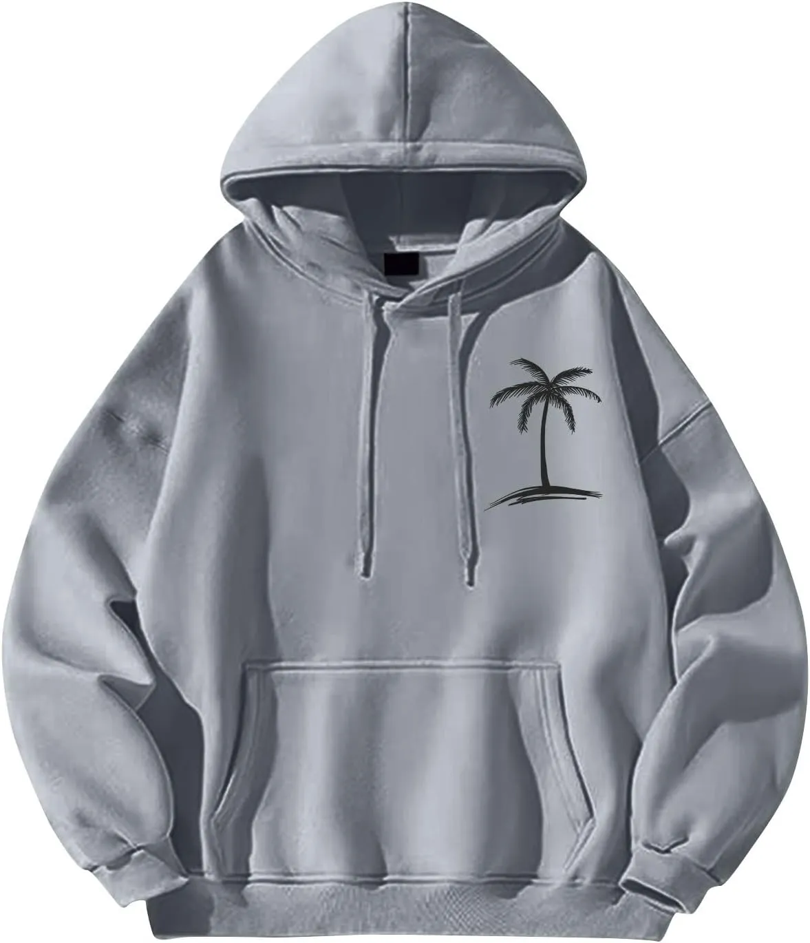 Ymosrh Mens Graphic Hoodies Casual Palm Tree Hoodie Sweatshirt Long Sleeve Fashion Drawstring Pullover Sweatshirts, M-4XL