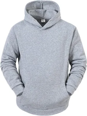 Ymosrh Men's Graphic Hoodies Pullover Long Sleeve Cozy Sport Outwear Solid Color Hoodie With Pockets Men's, L-3XL