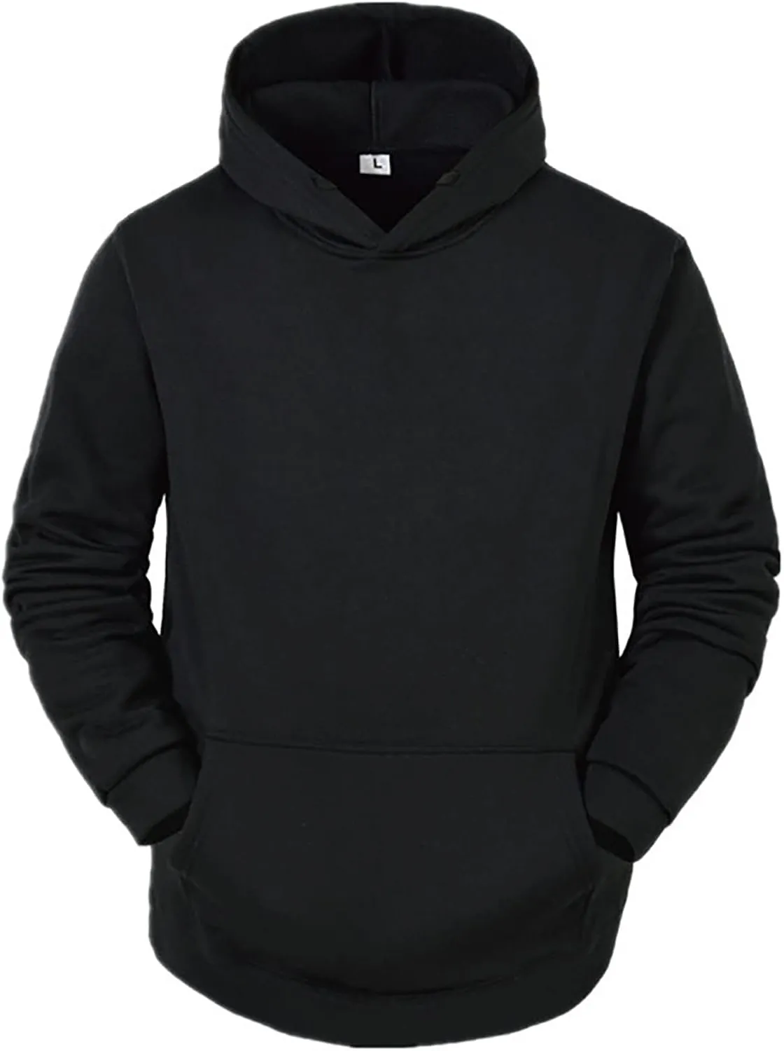 Ymosrh Men's Graphic Hoodies Pullover Long Sleeve Cozy Sport Outwear Solid Color Hoodie With Pockets Men's, L-3XL