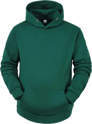 Ymosrh Men's Graphic Hoodies Pullover Long Sleeve Cozy Sport Outwear Solid Color Hoodie With Pockets Men's, L-3XL