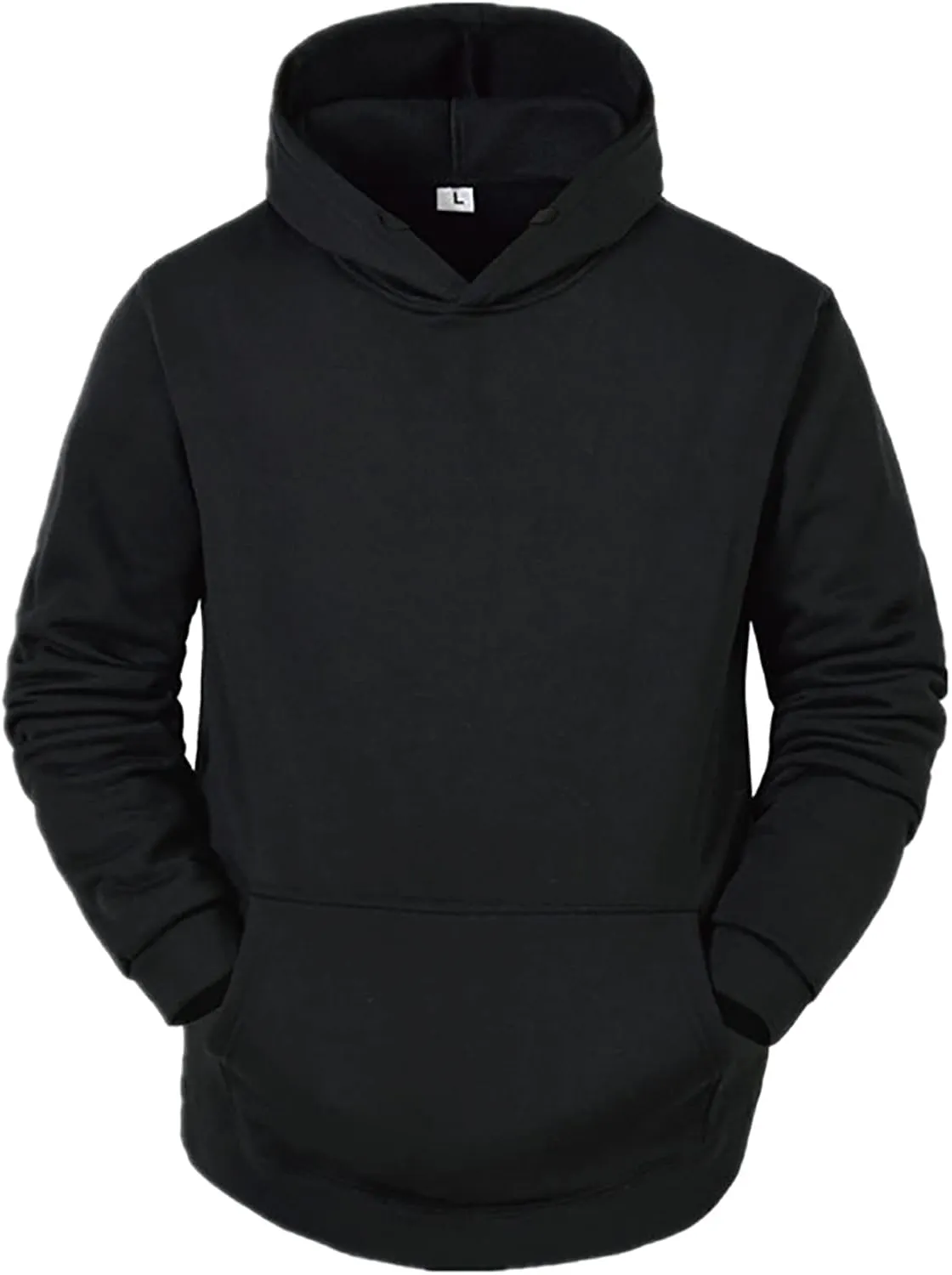 Ymosrh Men's Graphic Hoodies Pullover Long Sleeve Cozy Sport Outwear Solid Color Hoodie With Pockets Men's, L-3XL