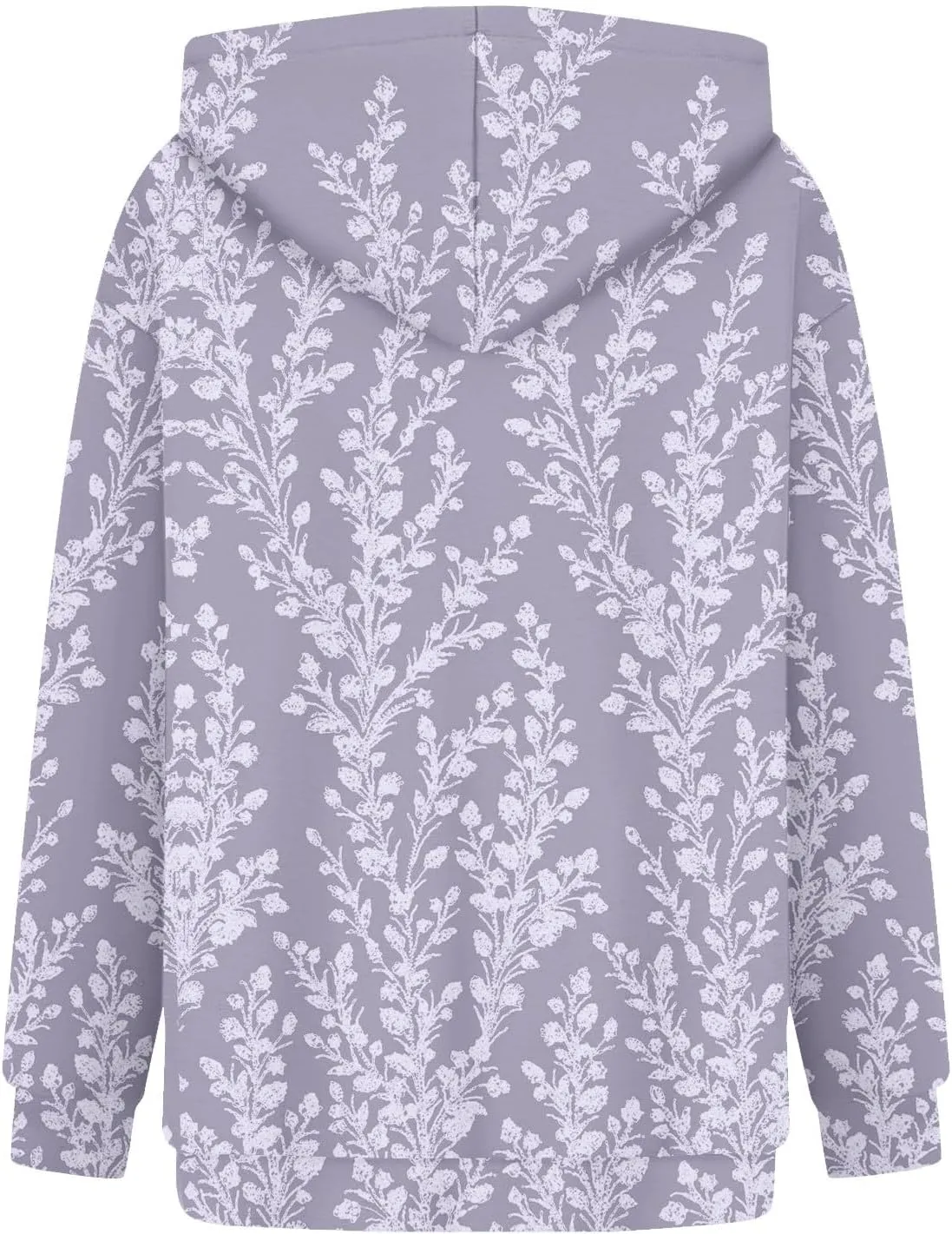 ZEFOTIM 3D Floral Layered Hoodies Womens Sherpa Lined Hoodie Cozy 2024 Pullover Lightweight Long Sleeve Sweatshirts