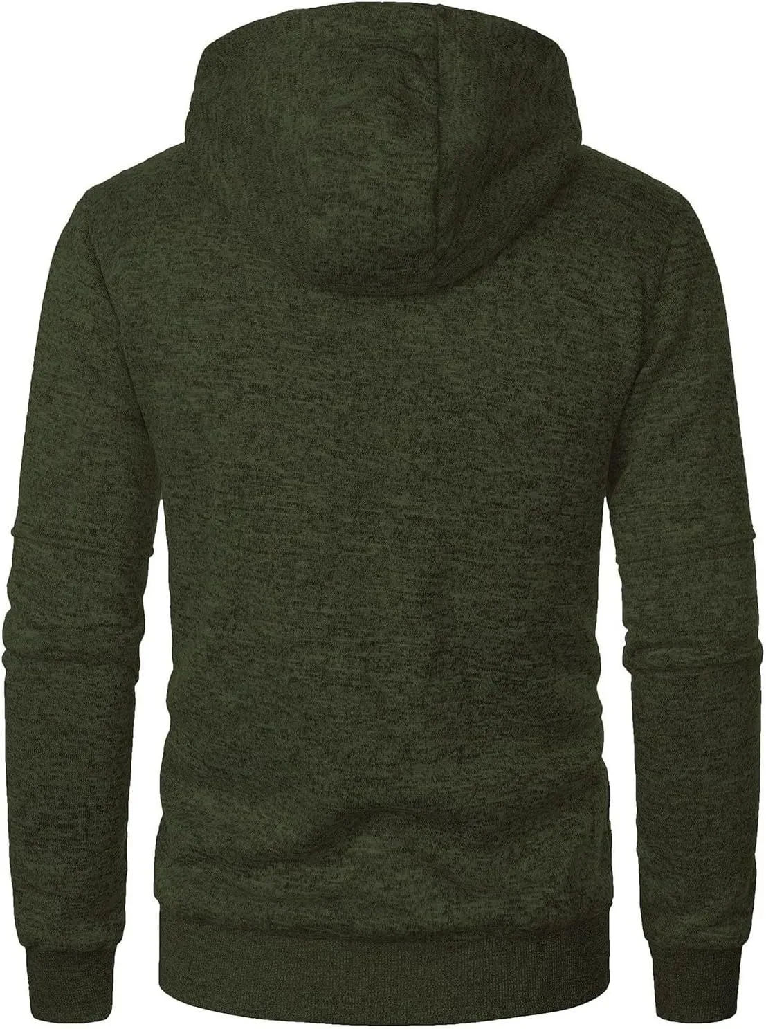 Zip Up Hoodie Men Full-Zip Fleece Lined Sweaters Knit Regular Fit Casual Sweater Hooded Coat wiht Pocket