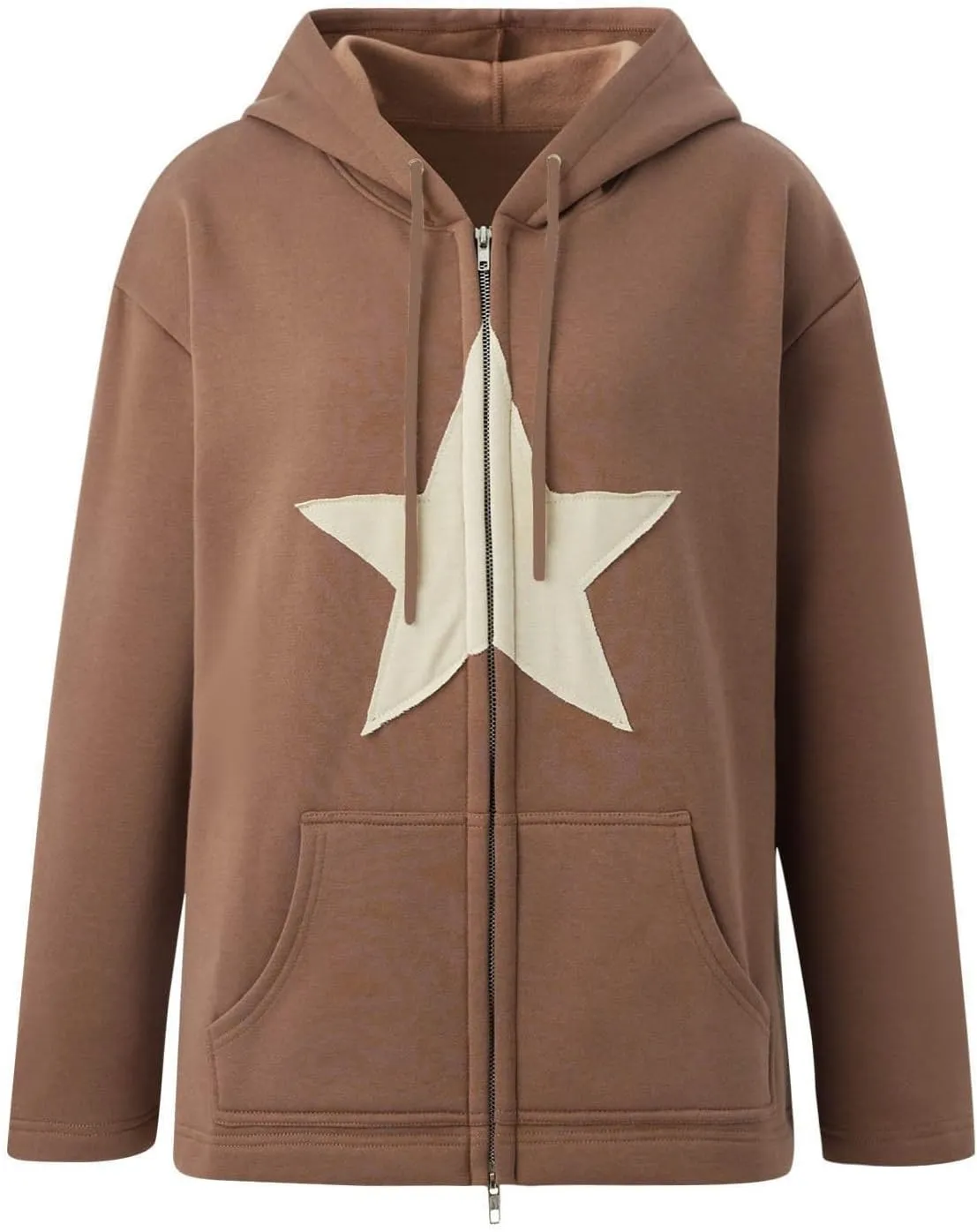Zip Up Hoodie Women Long Sleeve Drawstraing Oversized Casual Sweatshirts Trendy Graphic Design Sweatshirt